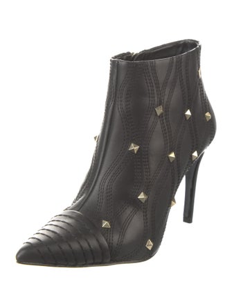 Versace Jeans Leather Polka Dot Print Boots