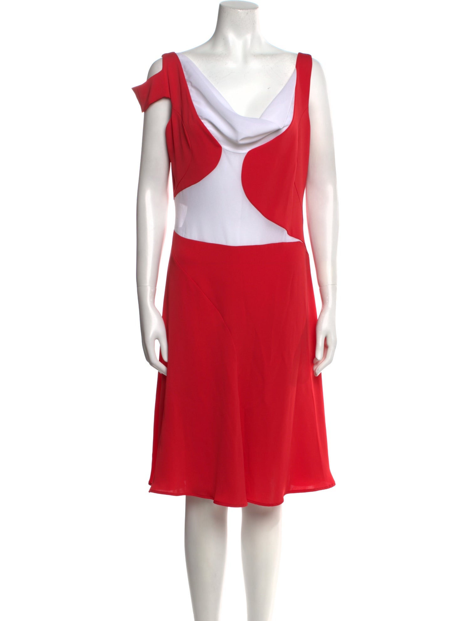 Versace Jeans Couture Colorblock Pattern Knee-Length Dress