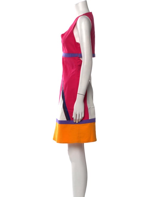 Versace Jeans Colorblock Pattern Mini Dress