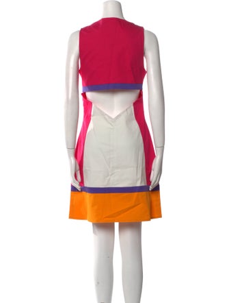 Versace Jeans Colorblock Pattern Mini Dress