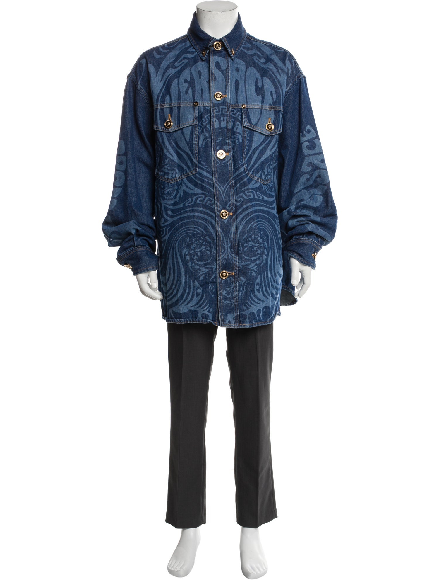 Versace Jeans Striped Trucker Jacket w/ Tags