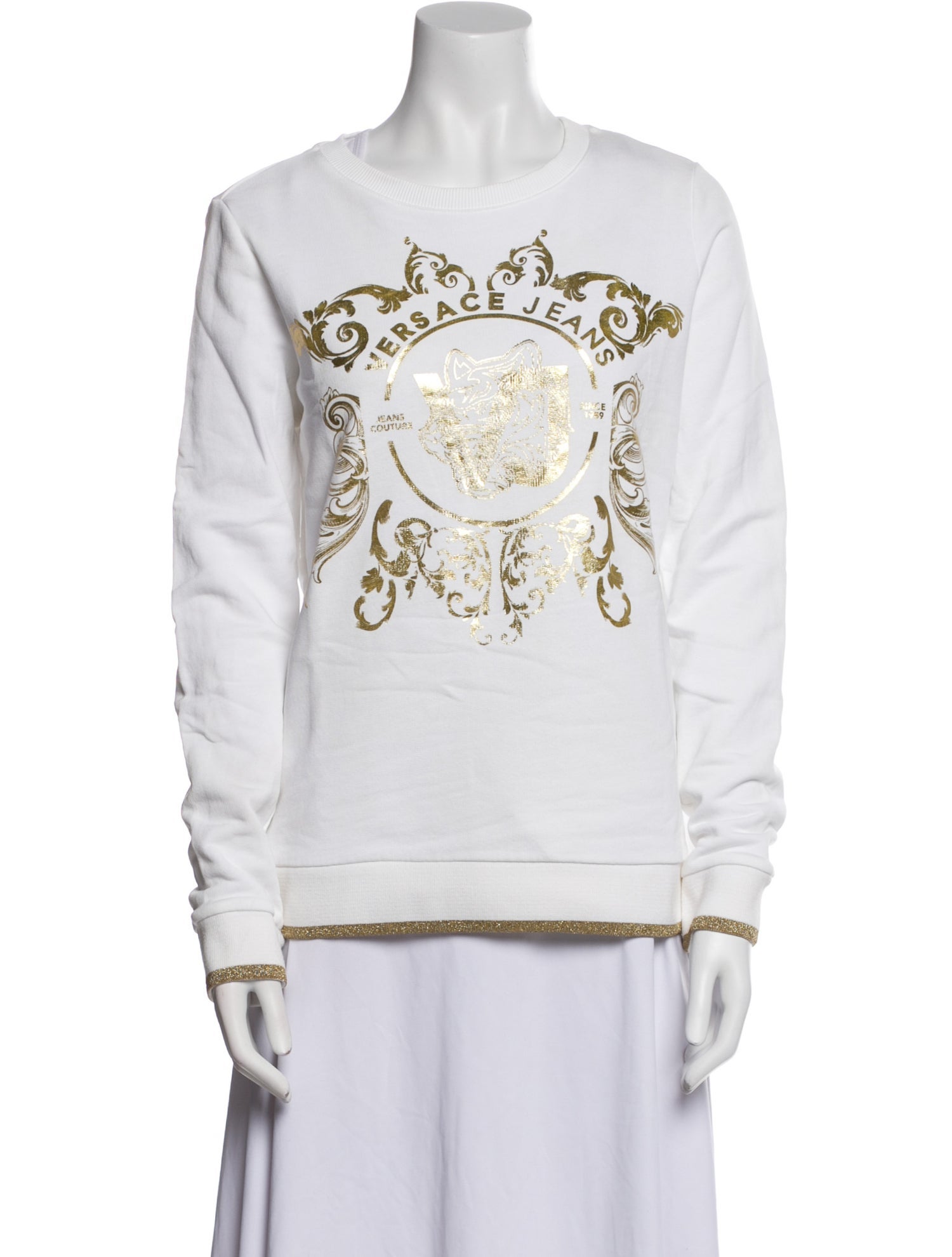 Versace Jeans Graphic Print Crew Neck Sweatshirt