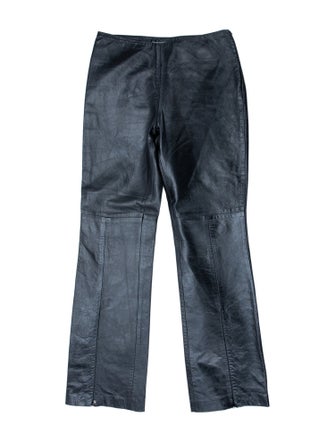 Versace Jeans Leather Straight Leg Pants