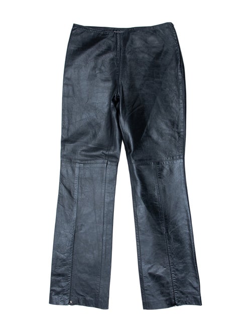 Versace Jeans Leather Straight Leg Pants