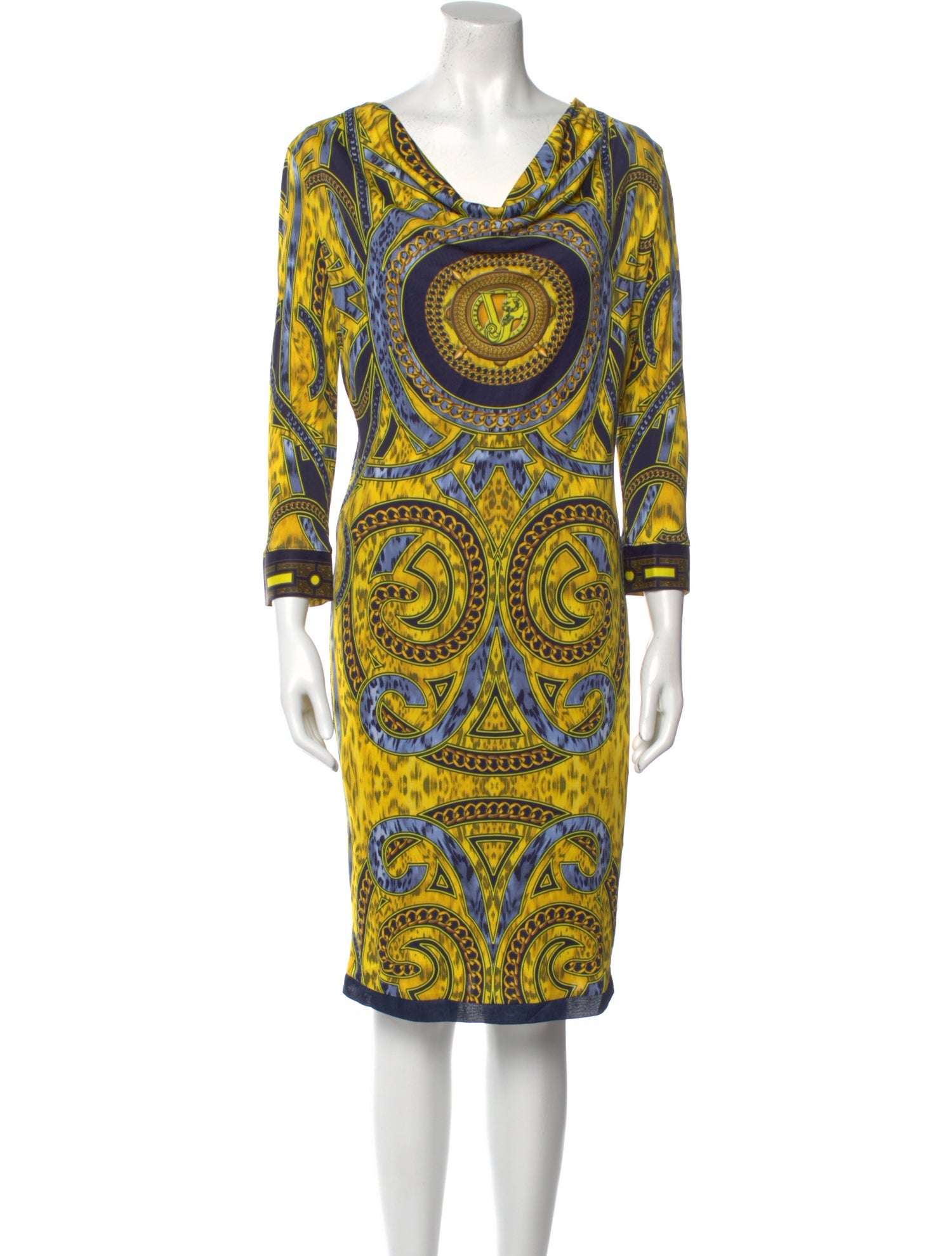 Versace Jeans Printed Knee-Length Dress