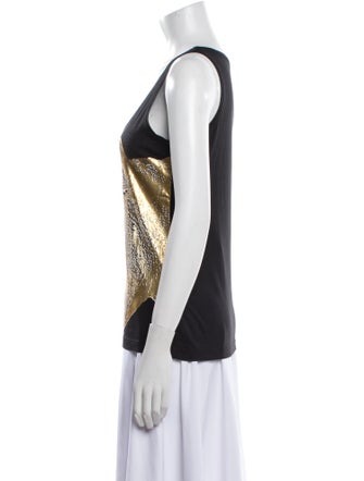 Versace Jeans Graphic Print Scoop Neck Top