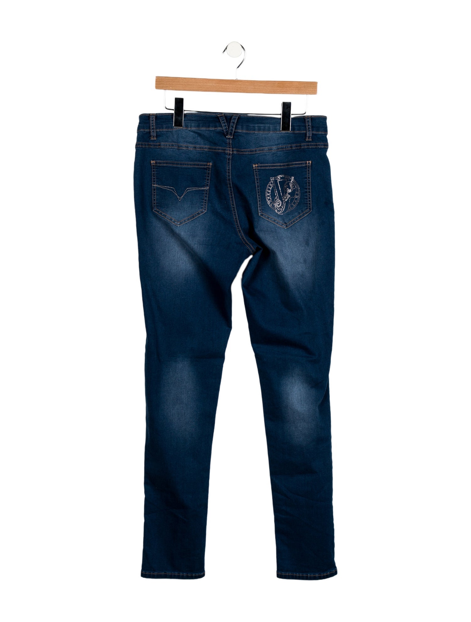 Versace Jeans Mid-Rise Straight Leg Jeans