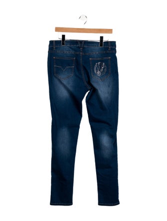 Versace Jeans Mid-Rise Straight Leg Jeans