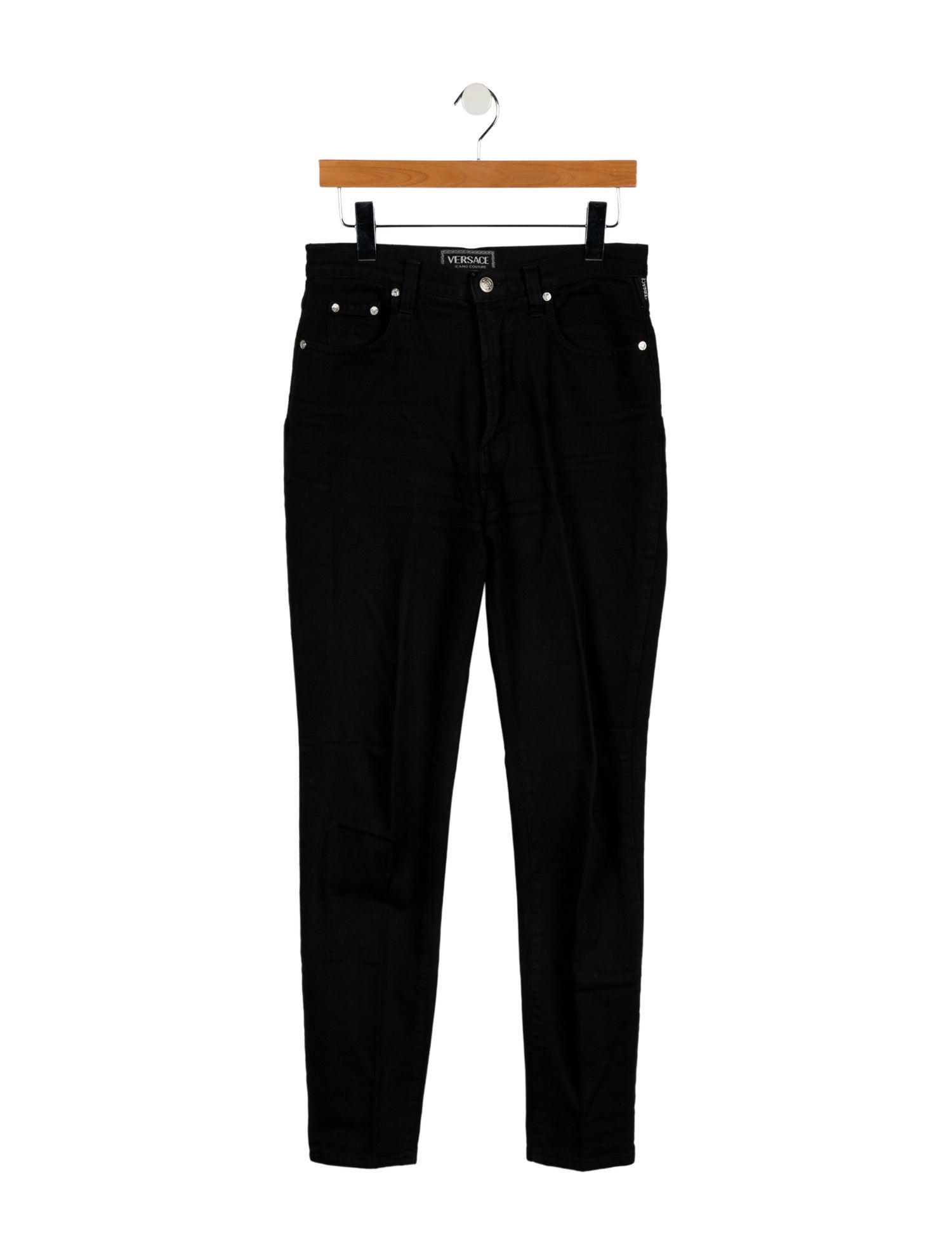 Versace Jeans Couture High-Rise Straight Leg Jeans