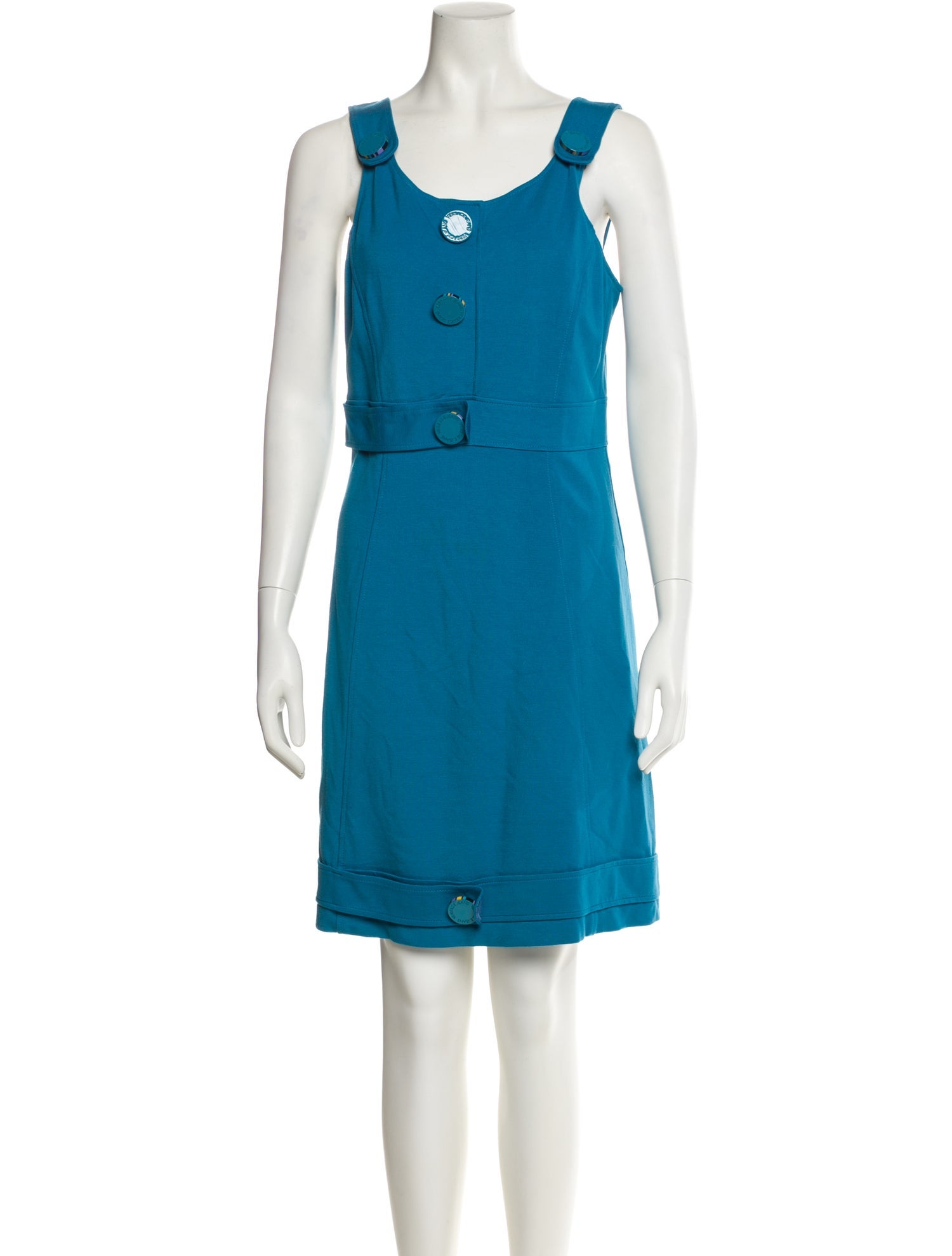 Versace Jeans Scoop Neck Mini Dress