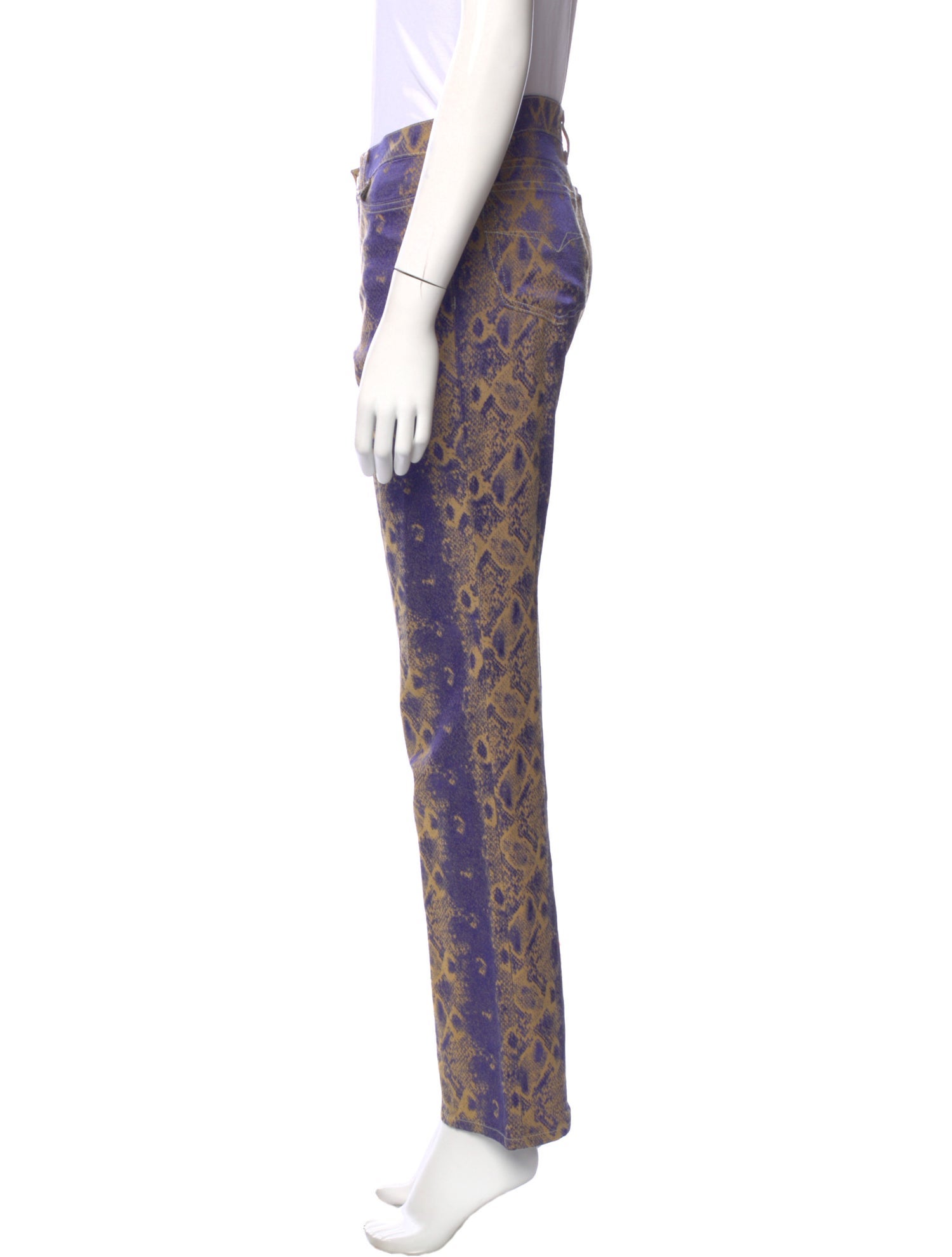 Versace Jeans Animal Print Straight Leg Pants