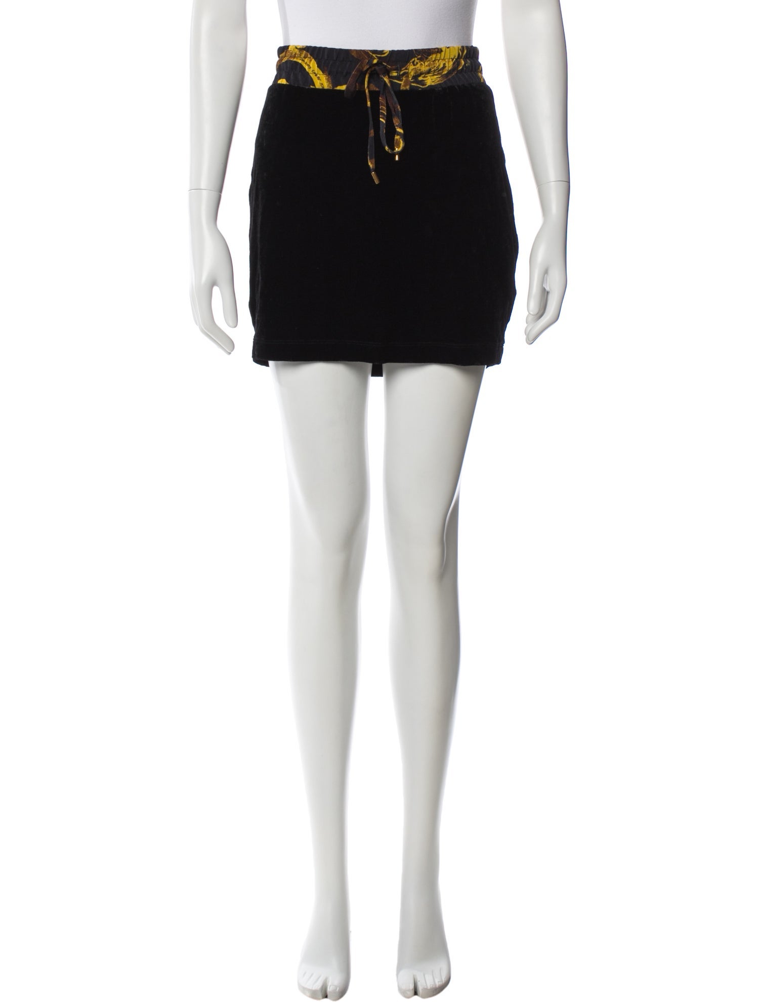 Versace Jeans Pleated Accents Mini Skirt
