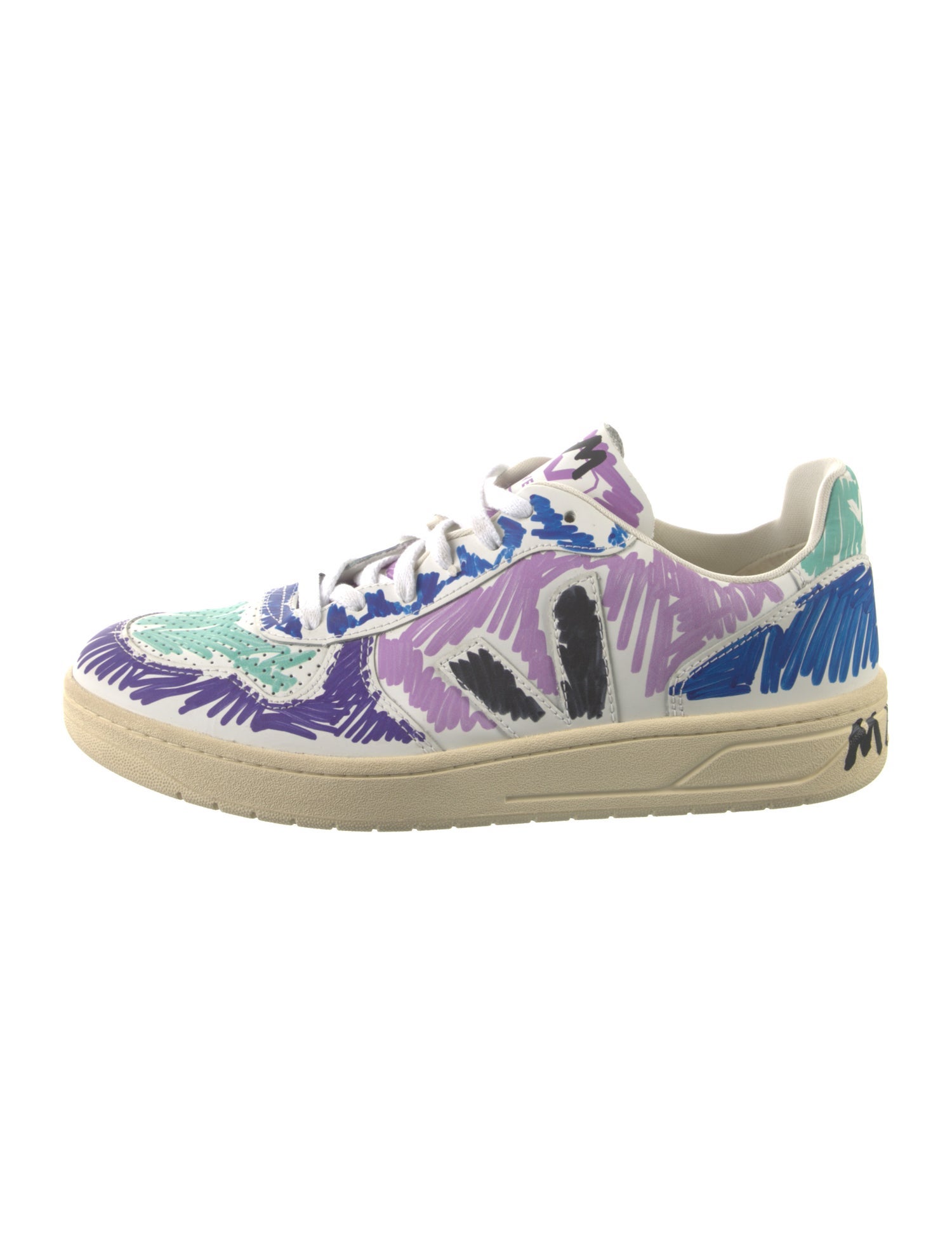 Veja x Marni Leather Printed Sneakers