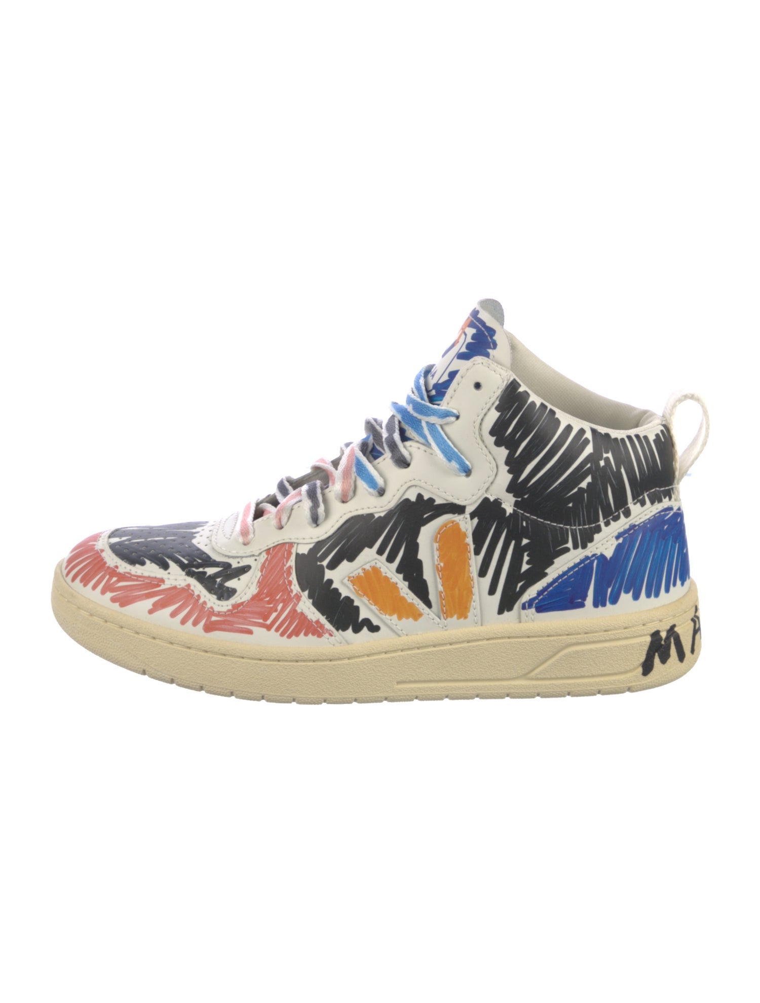 Veja x Marni Leather Printed Sneakers