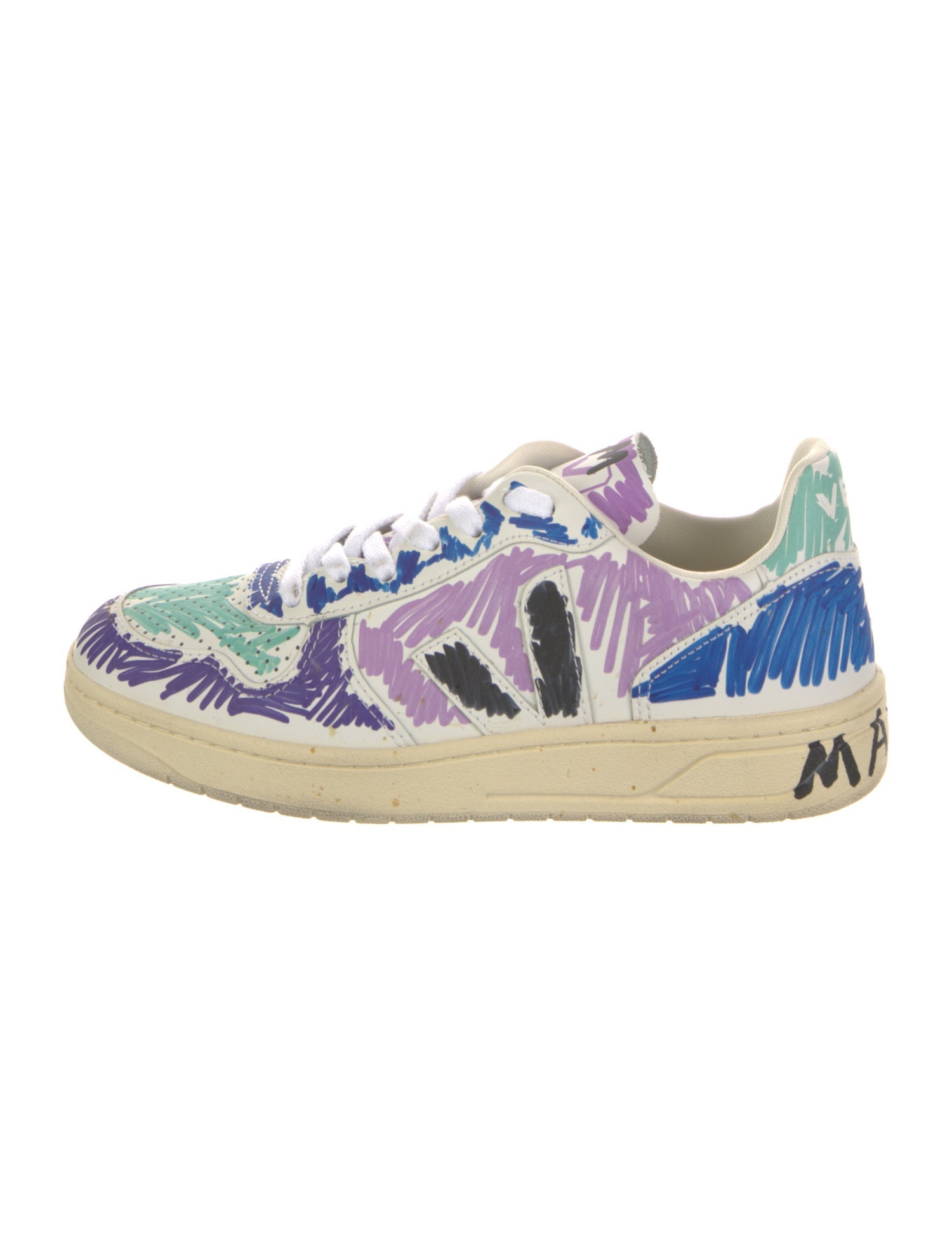 Veja x Marni Leather Printed Sneakers