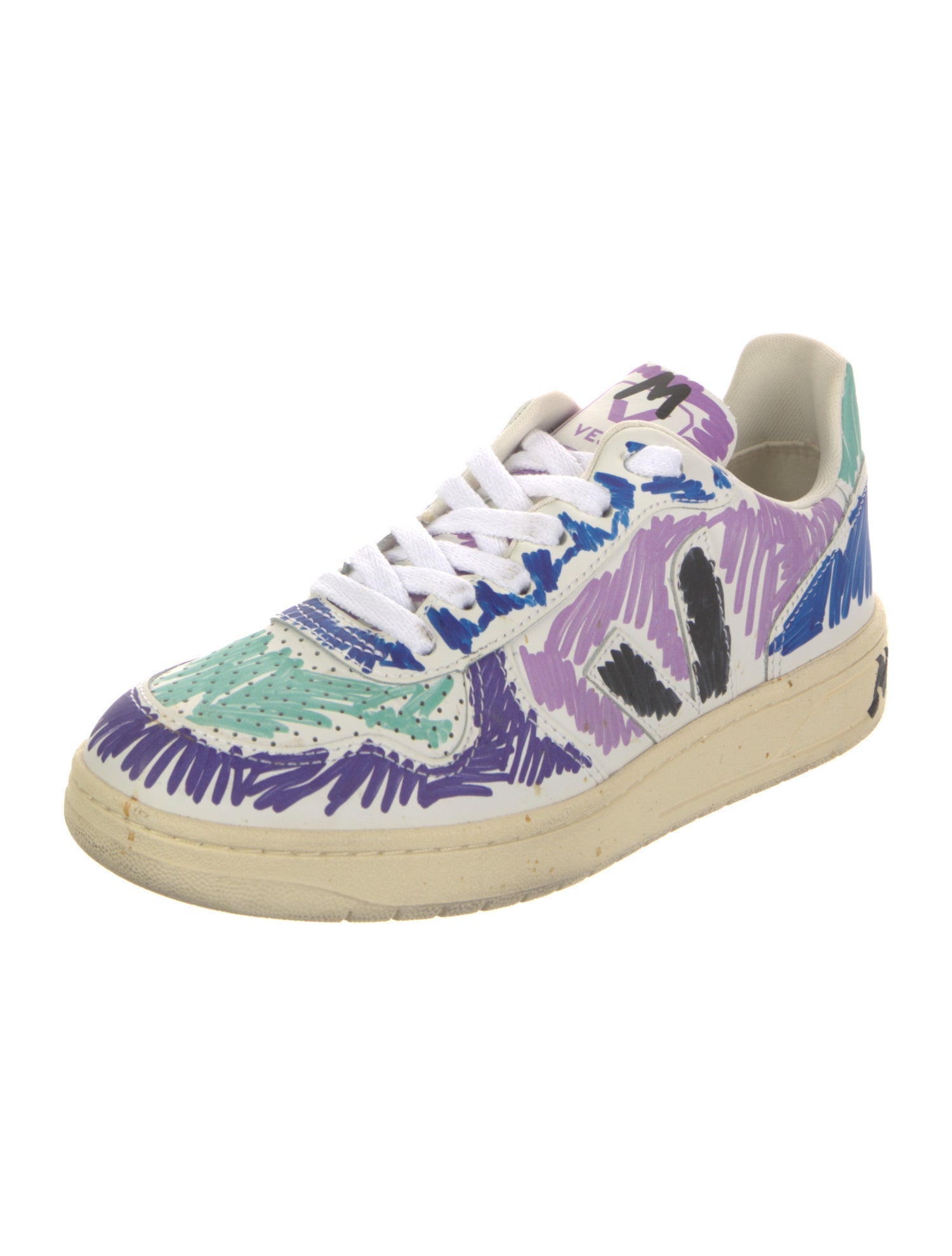 Veja x Marni Leather Printed Sneakers