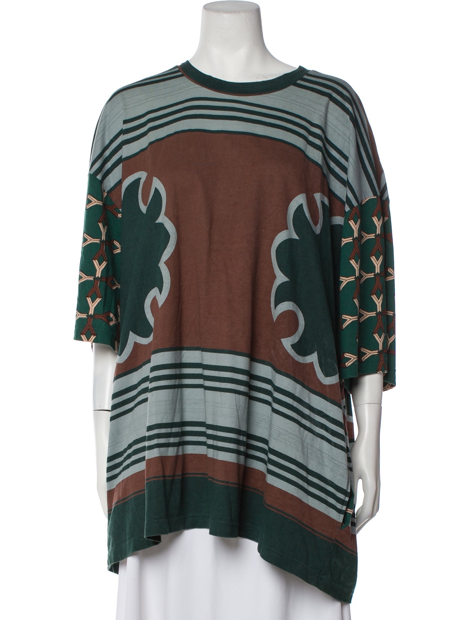 Yvonne Koné Printed Crew Neck Tunic