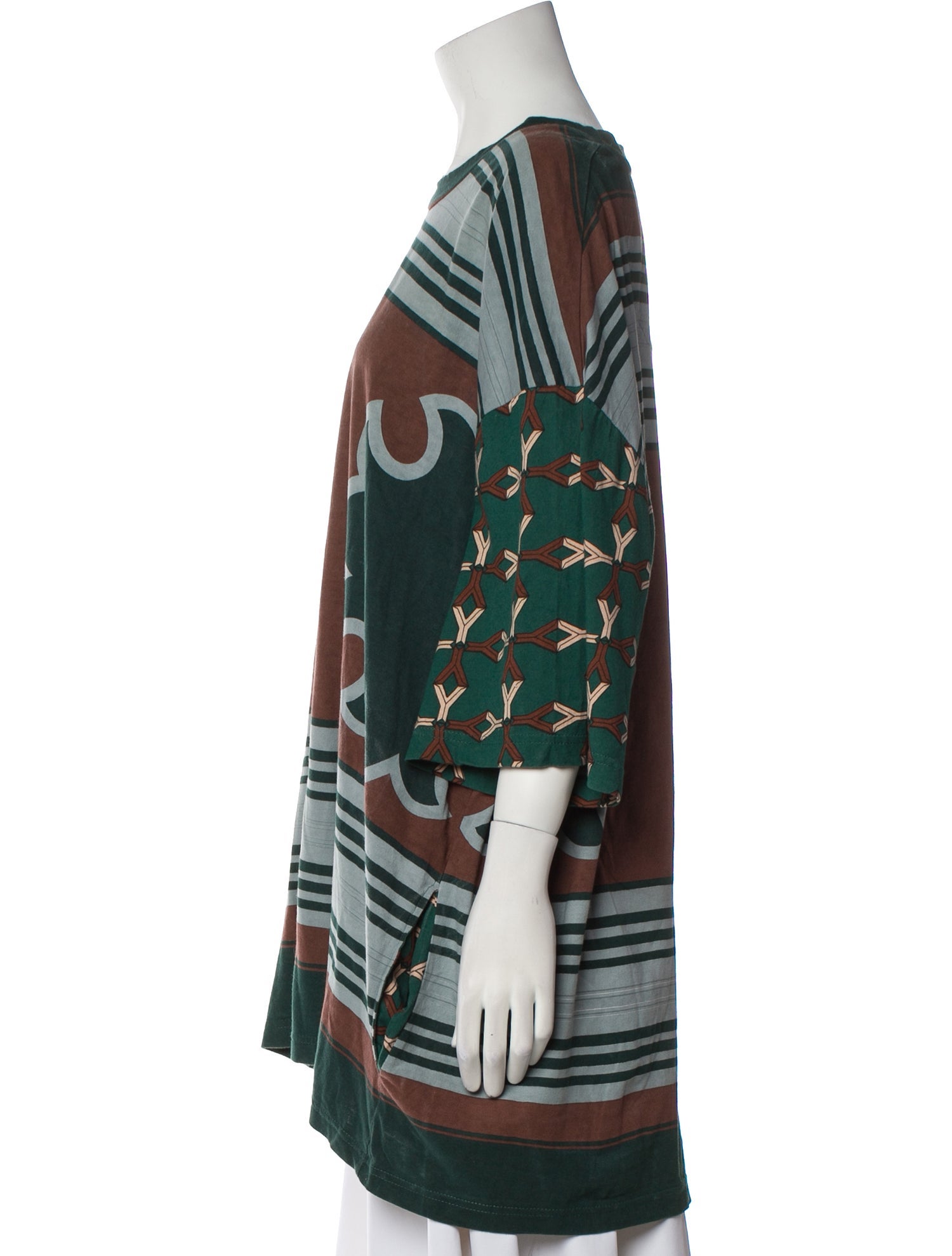 Yvonne Koné Printed Crew Neck Tunic