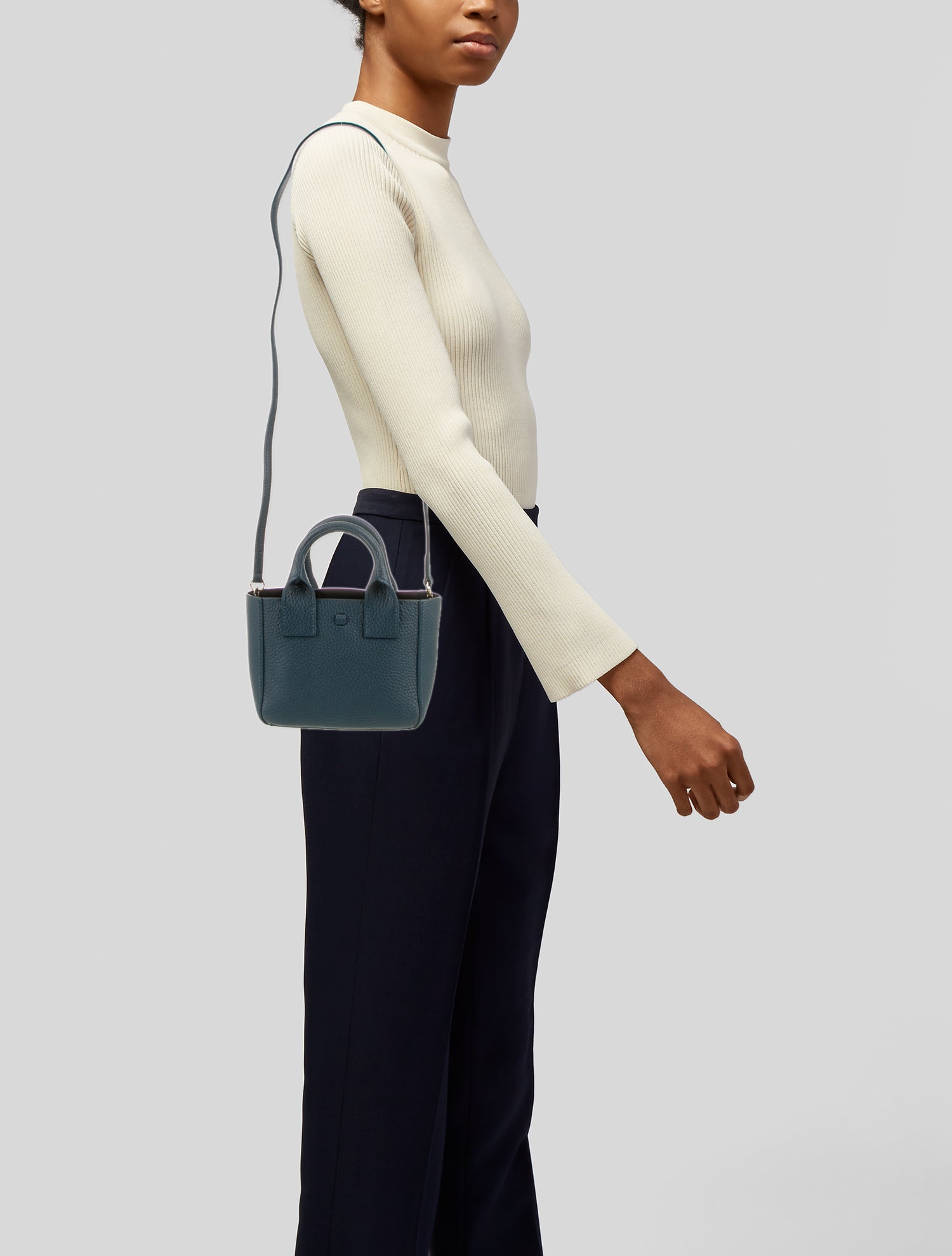 Yvonne Koné Leather Top Handle Bag