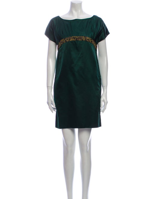 Vera Wang Lavender Label Silk Mini Dress Green
