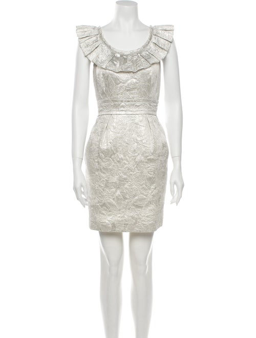 Vera Wang Lavender Label Scoop Neck Mini Dress Met