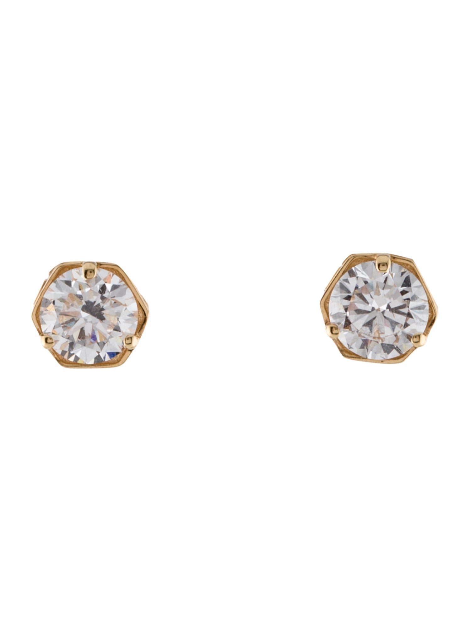VL. Cepher 18K 1.34ctw Lab-Grown Diamond Vespera Stud Earrings