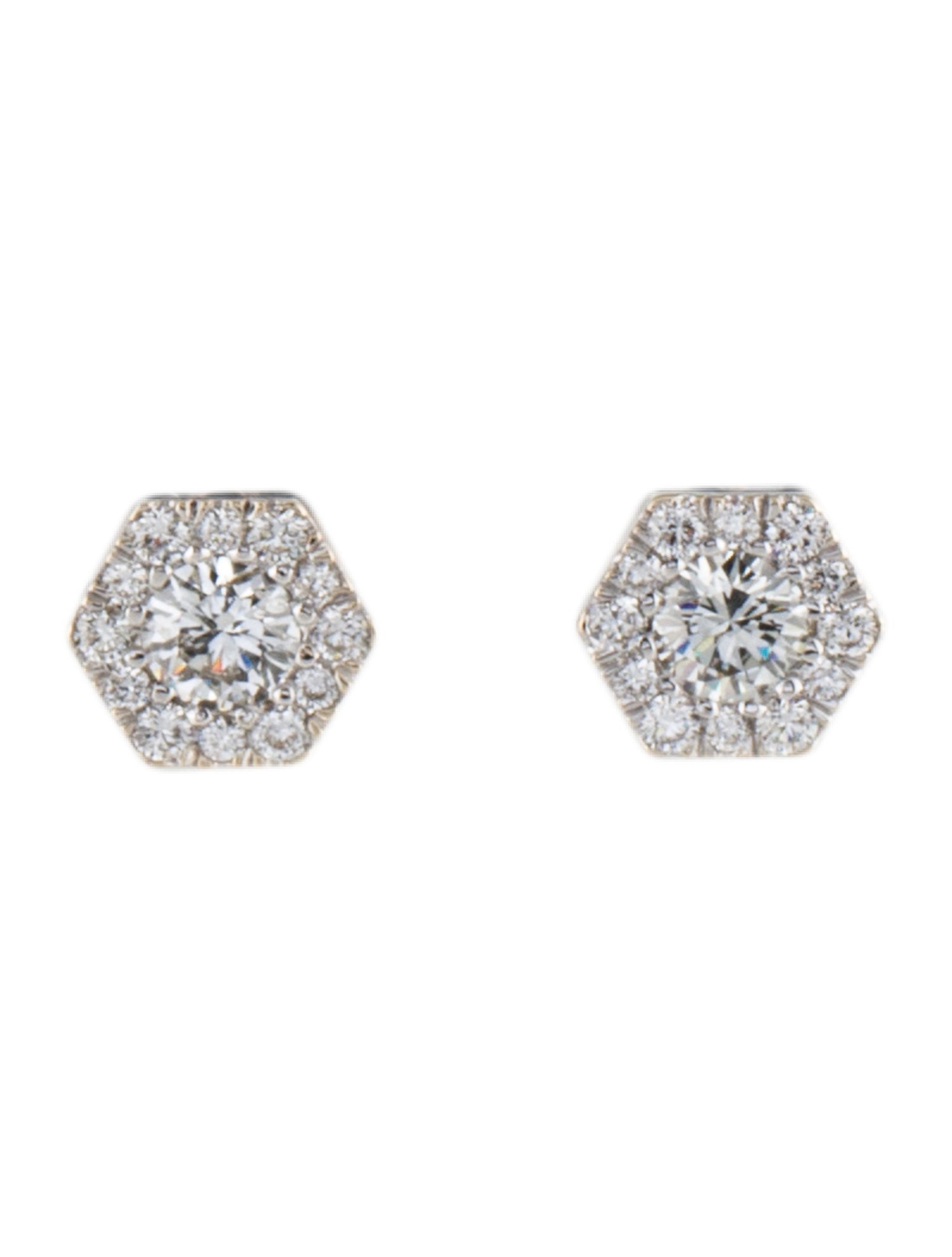 VL. Cepher 18K Diamond Lierne Large Stud Earrings