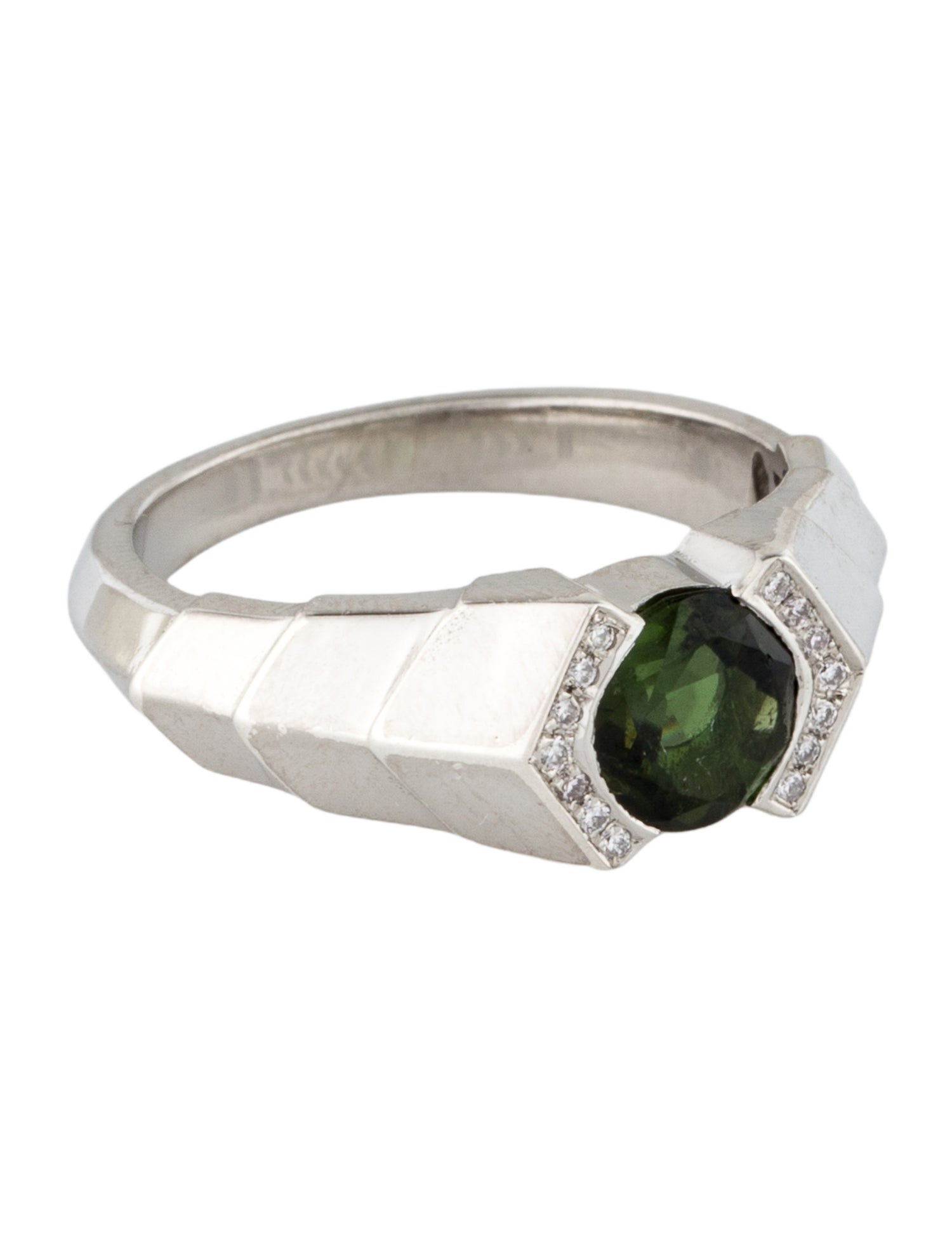 VL. Cepher Tourmaline & Diamond Arris Cocktail Ring