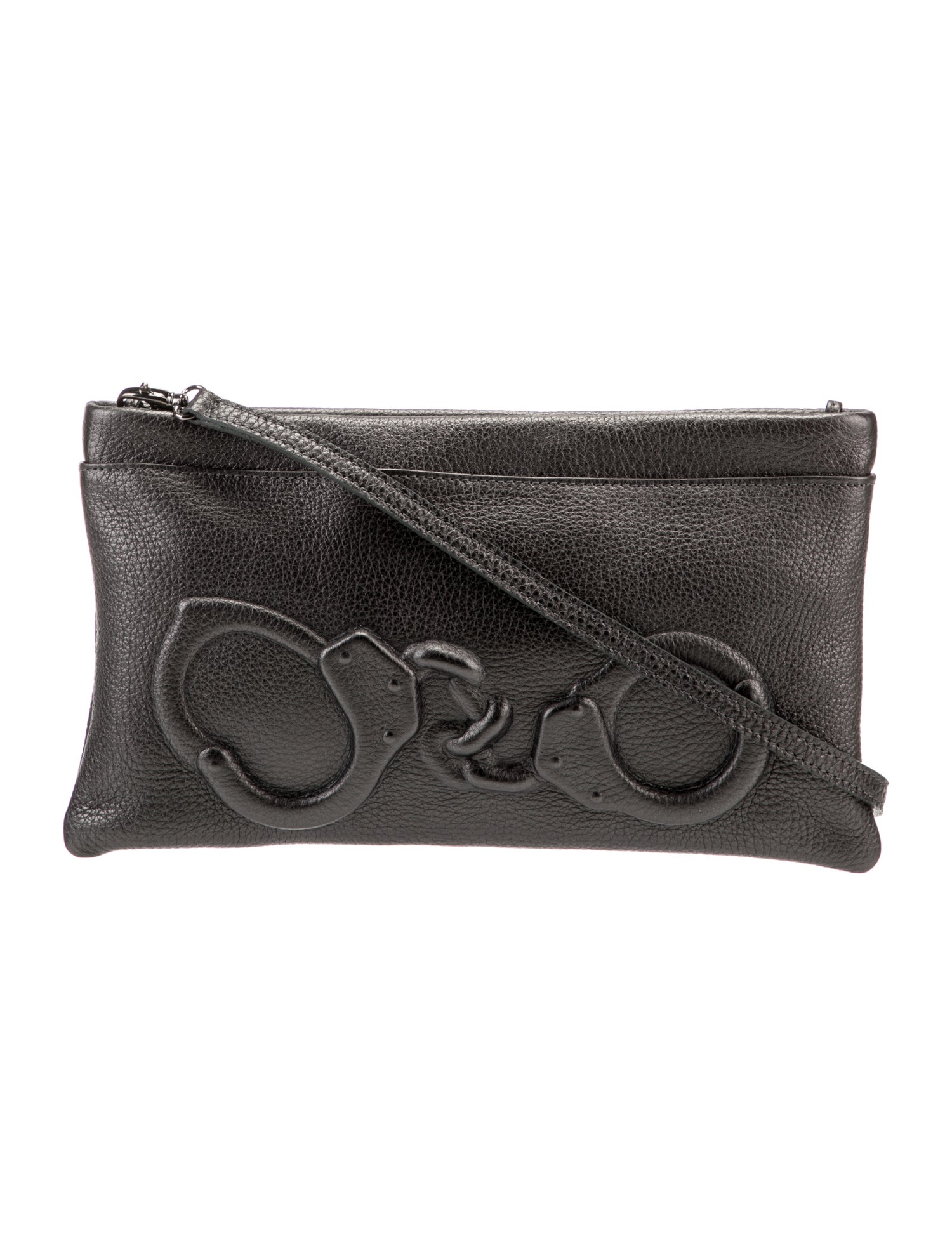 Vlieger & Vandam Handcuff Leather Crossbody Bag - Grey
