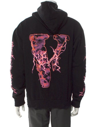 Vlone x Never Broke Again Graphic Print Mock Neck Hoodie