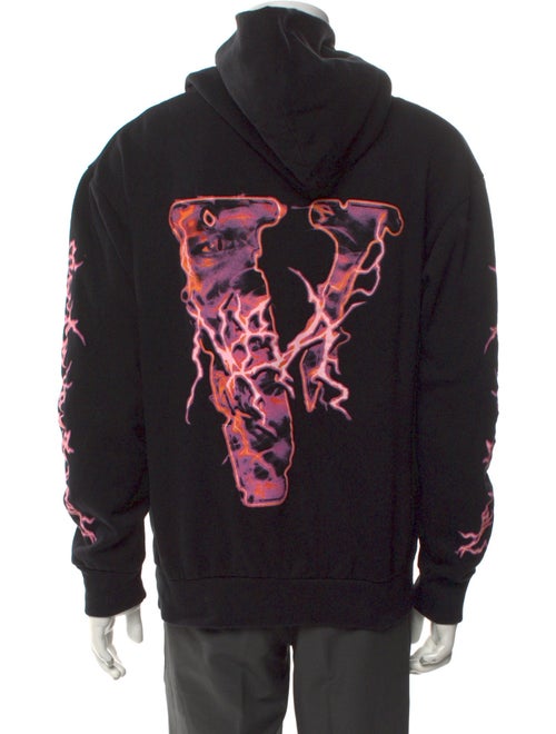 Vlone x Never Broke Again Graphic Print Mock Neck Hoodie