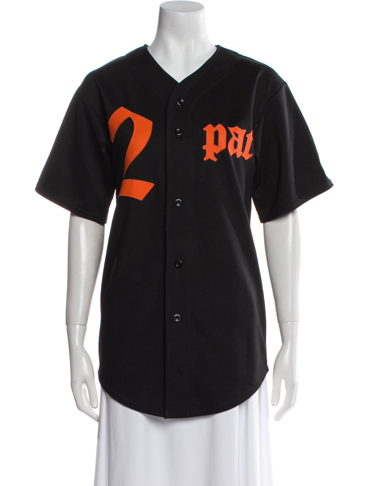 Vlone x Tupac Baseball Jersey Graphic Print T-Shirt
