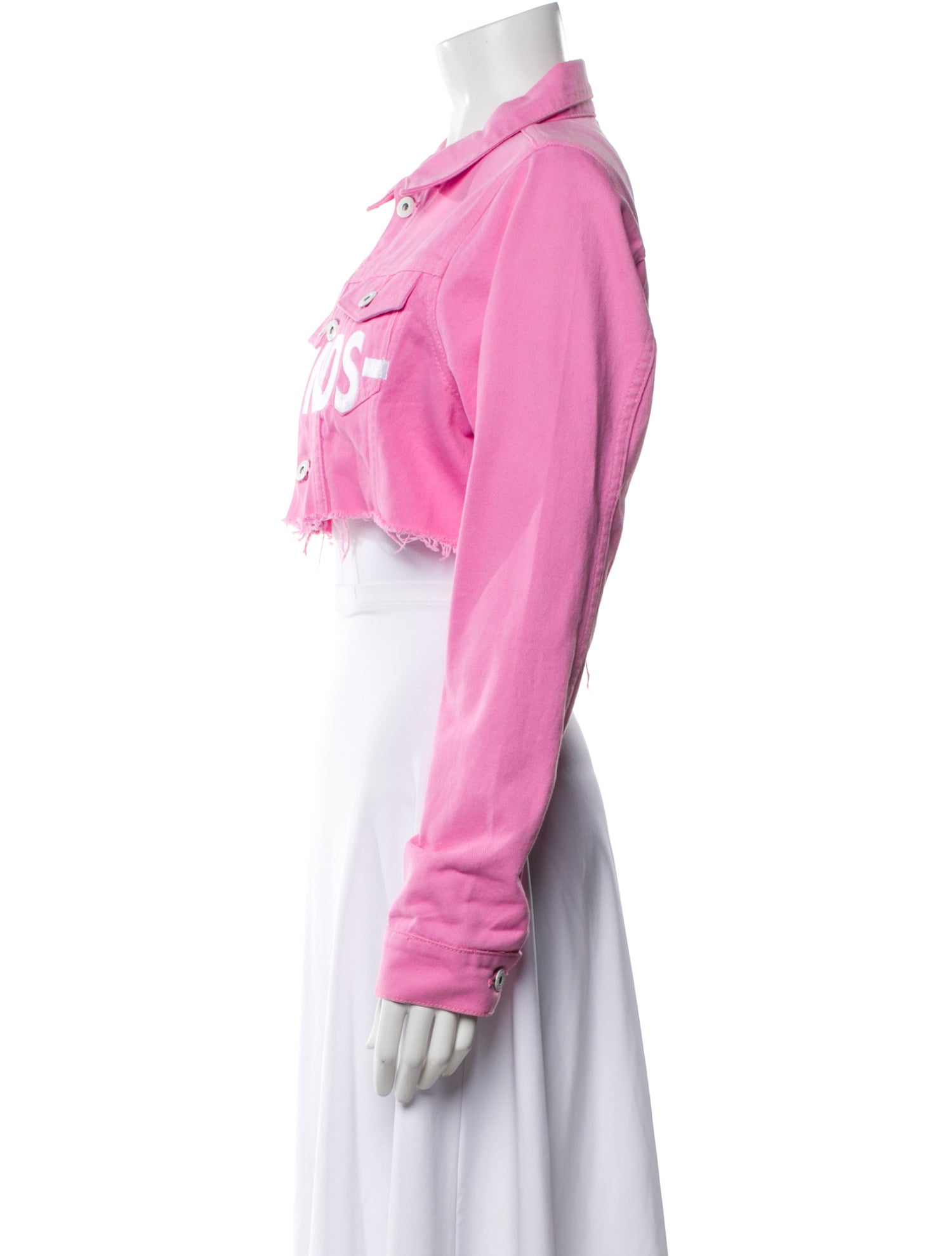 Vlone Logo Graphic Print Denim Jacket