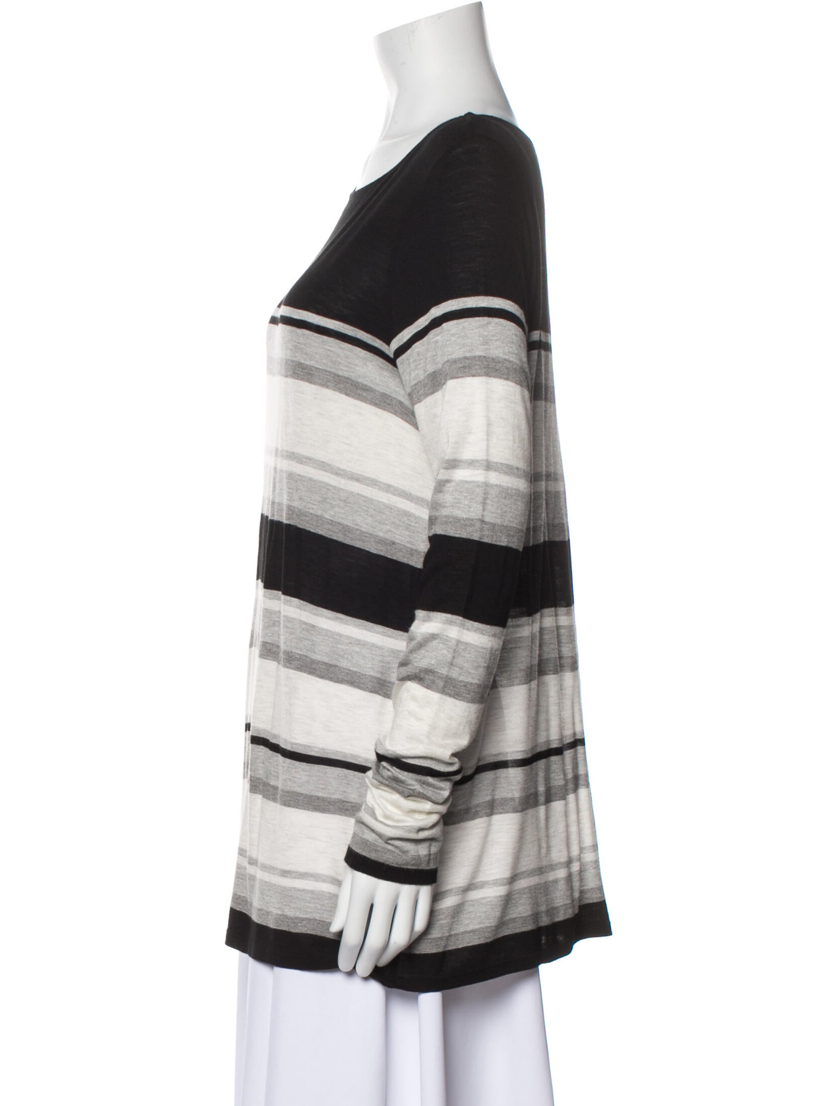 Vince Striped Scoop Neck Tunic