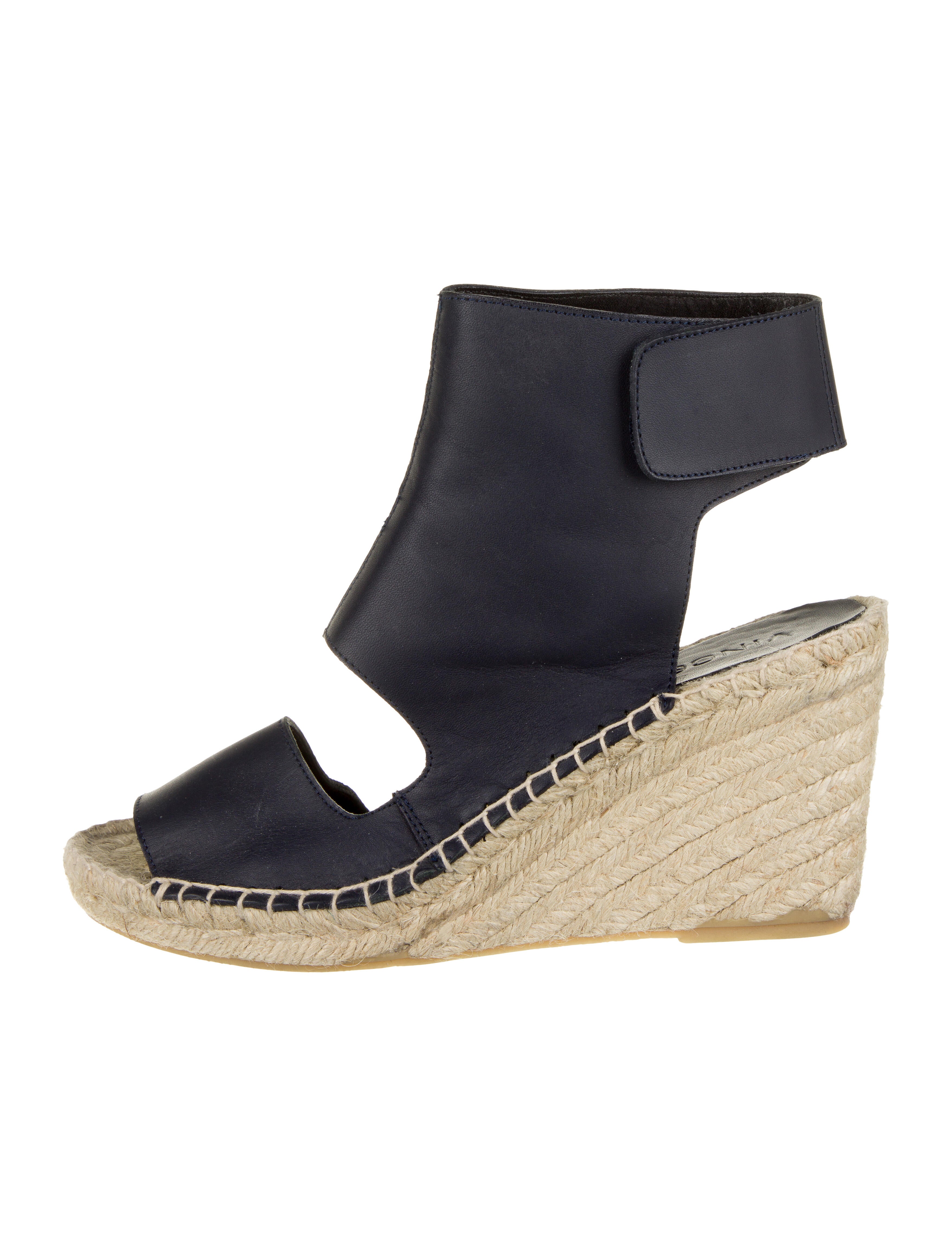 Vince Leather Animal Print Espadrilles