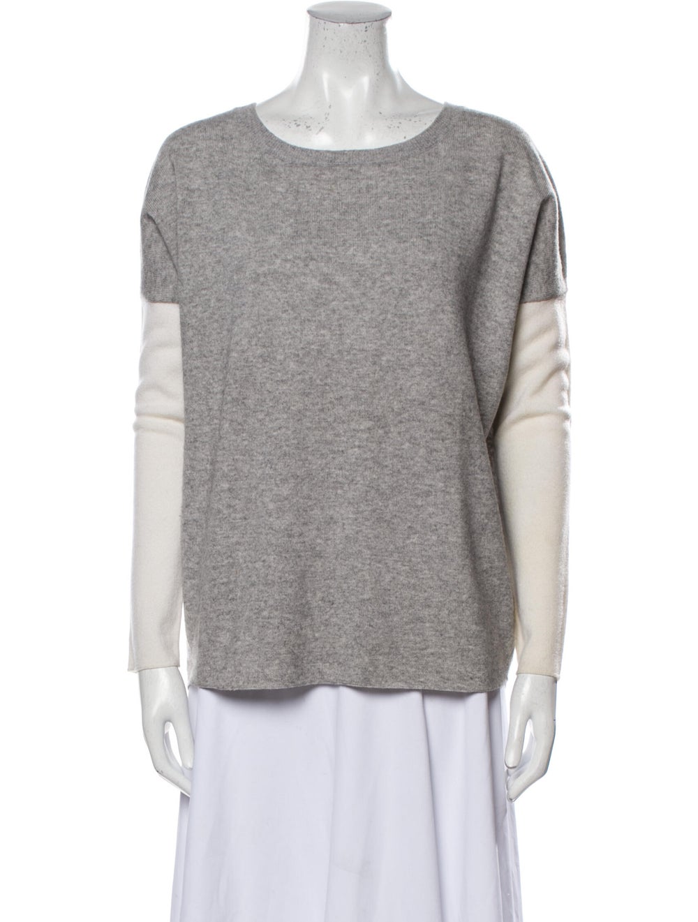 Vince Pullover Grey Colorblock Pattern Long Sleev… - image 1