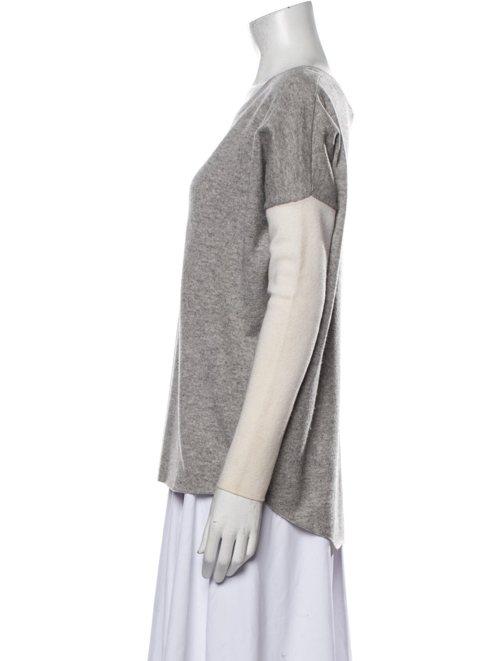 Vince Pullover Grey Colorblock Pattern Long Sleev… - image 2