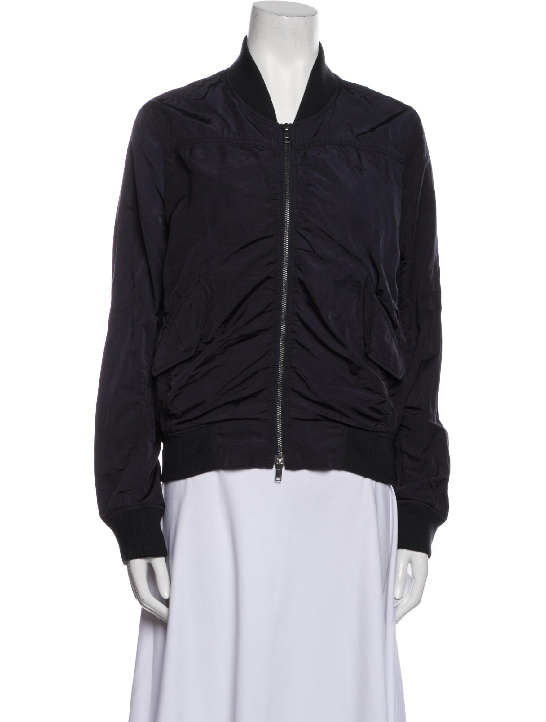 vince ruched bomber jacket