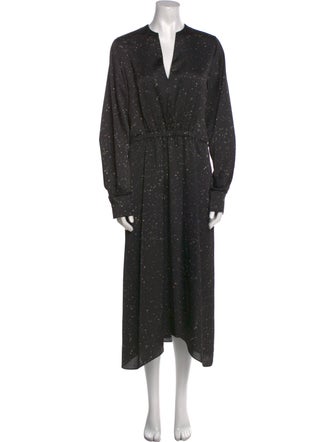 Vince Polka Dot Print Long Dress