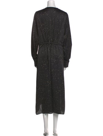 Vince Polka Dot Print Long Dress