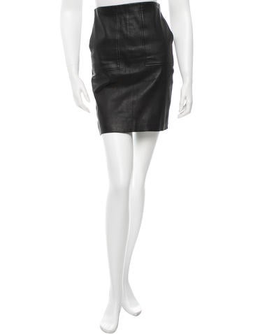 Vince Leather Mini Skirt