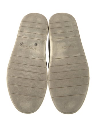 Vince Canvas Leather Trim Embellishment Sneakers