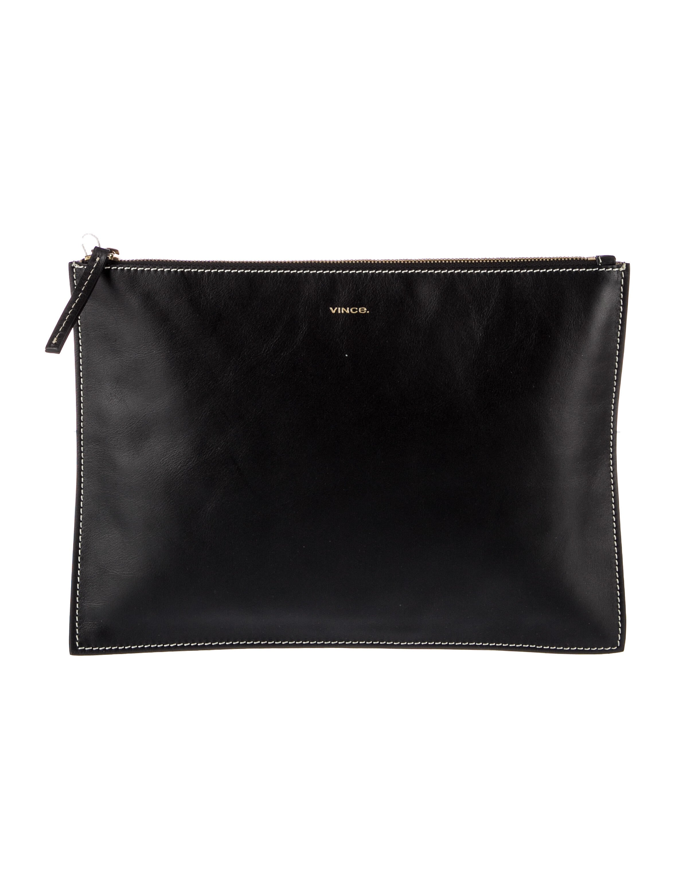 Vince Leather Clutch Black Clutches, Handbags WVN250240 The RealReal