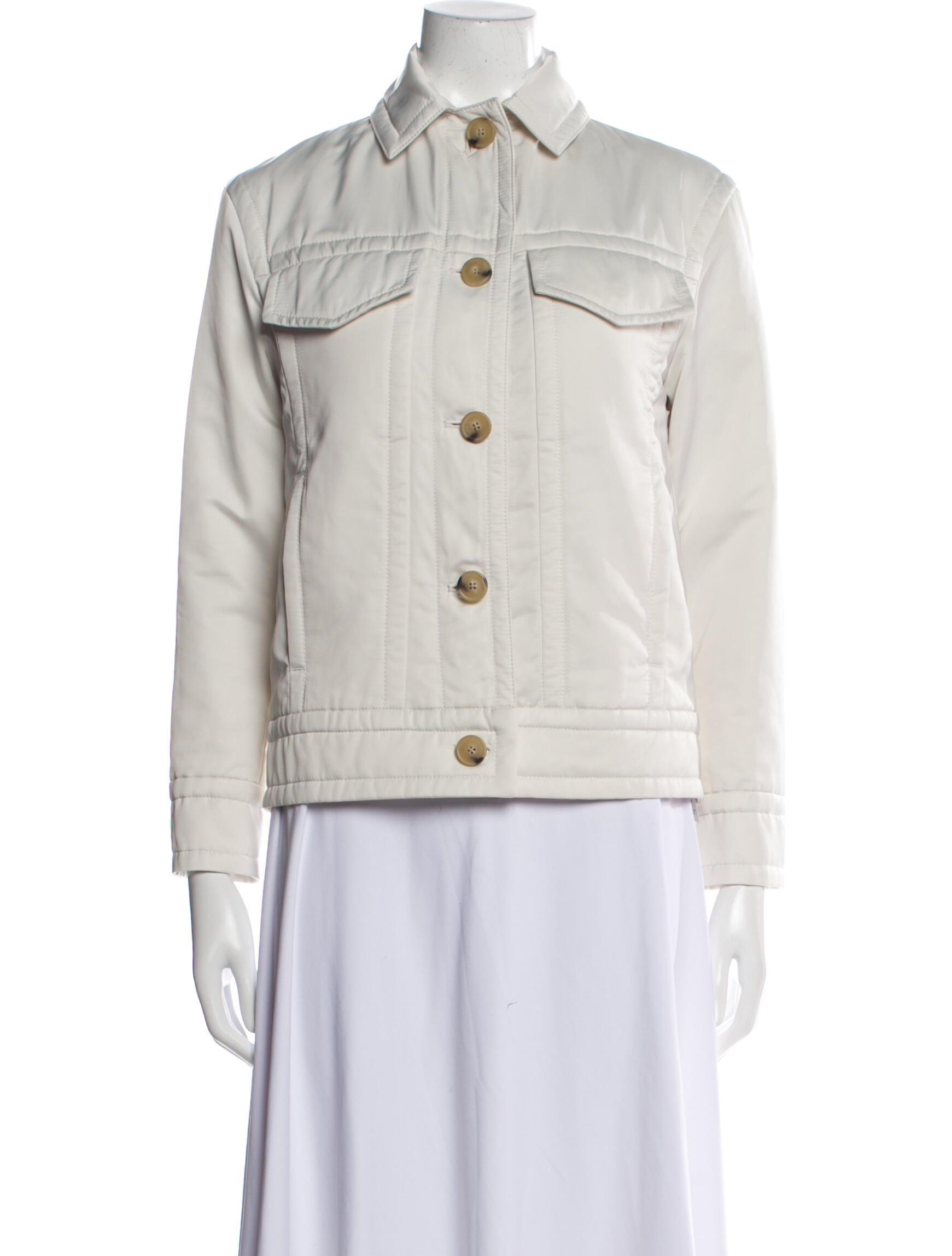 Vince Denim Jacket Neutrals Jackets, Clothing WVN250898 The RealReal