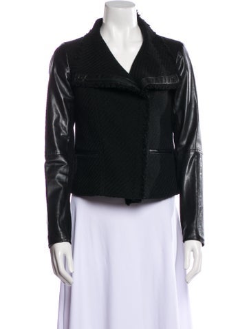 Vince Jackets Leather Biker Jacket XS