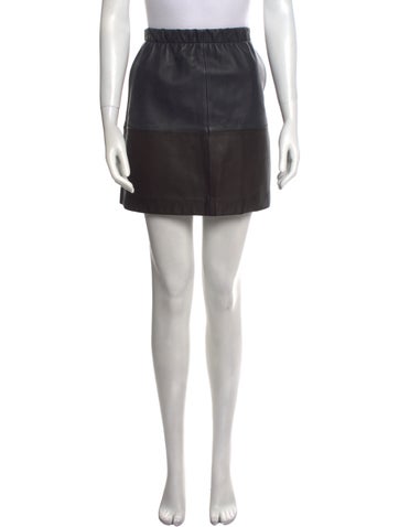 Vince Skirts Lamb Leather Mini Skirt S