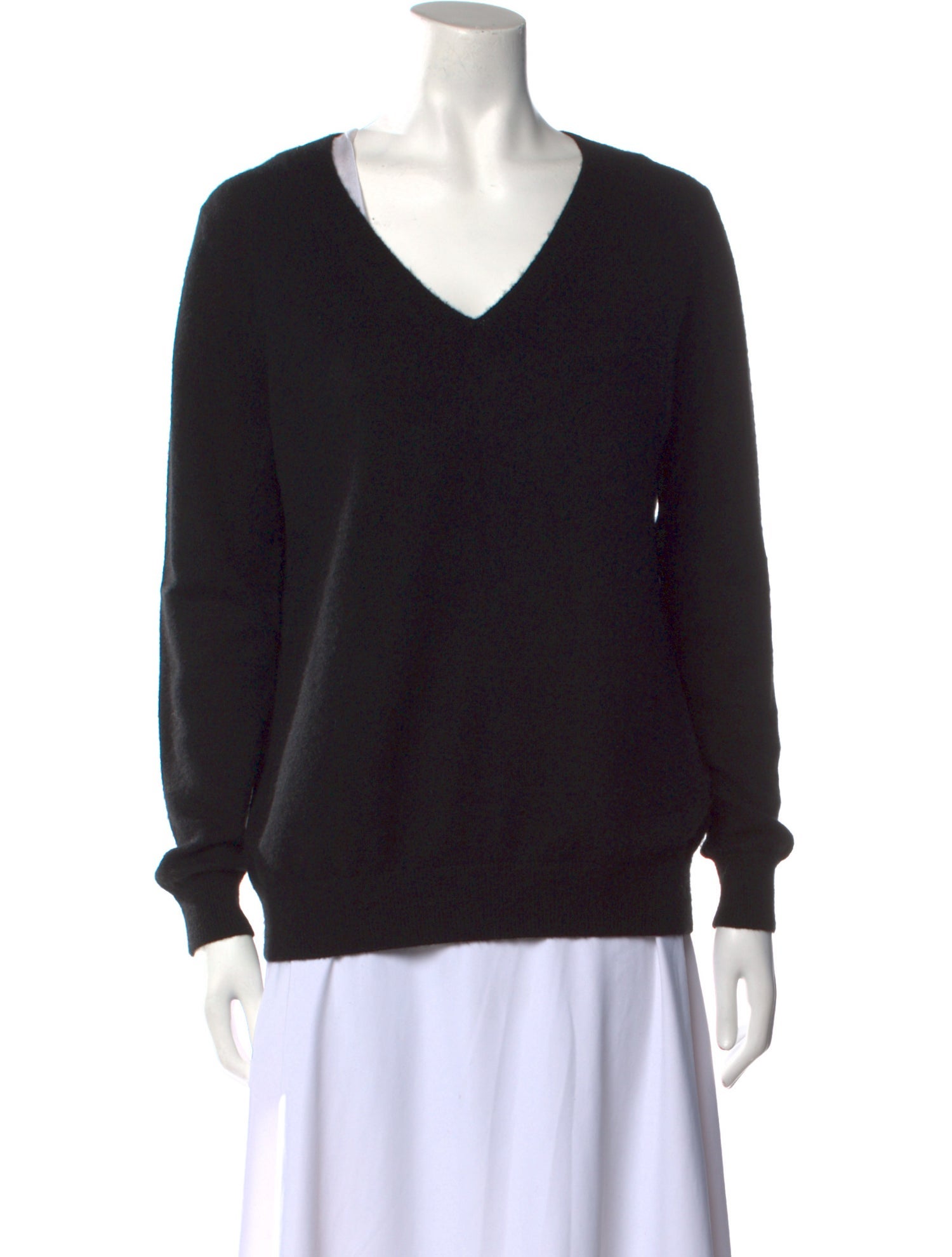 Vince Cashmere V-Neck Sweater - Black Knitwear, Clothing - WVN286965 ...