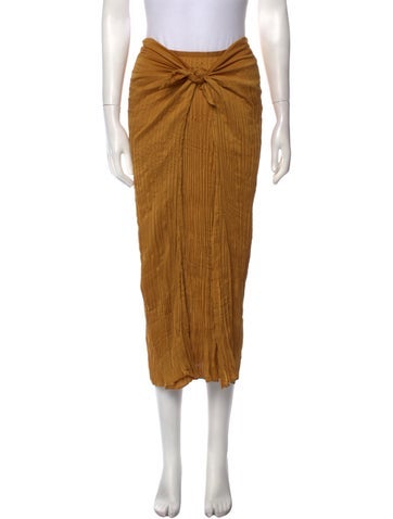 Vince Skirts Pleated Accents Midi Length Skirt XS