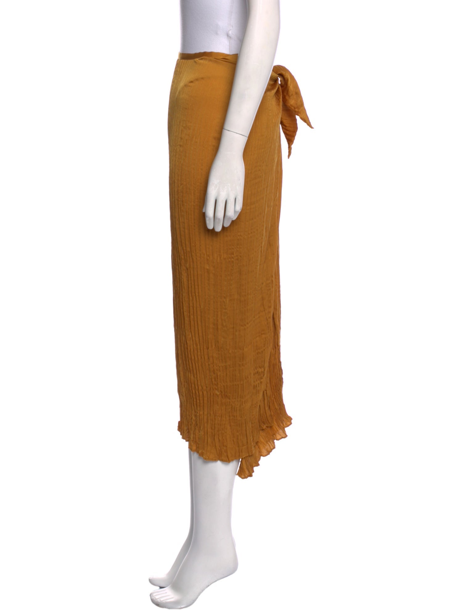 Vince Pleated Accents Midi Length Skirt