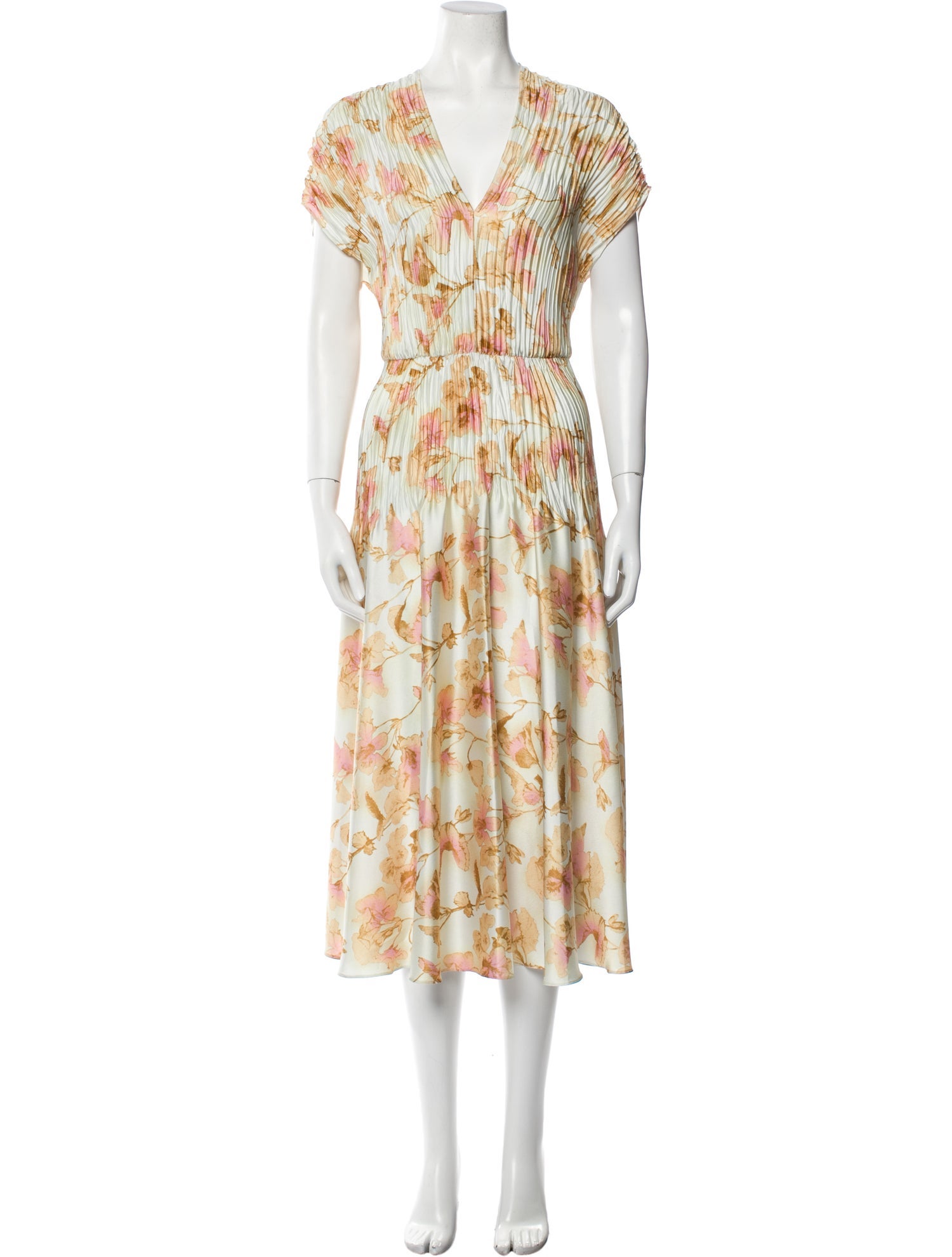 Vince Floral Print Long Dress